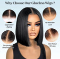 Perruque Bob Lace 10” — Cheveux humains