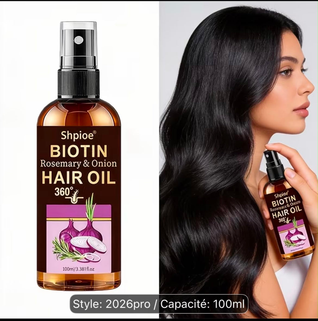 Huile Capillaire Biotine, Romarin & Oignon 100 ml | Eva Cosmetics
